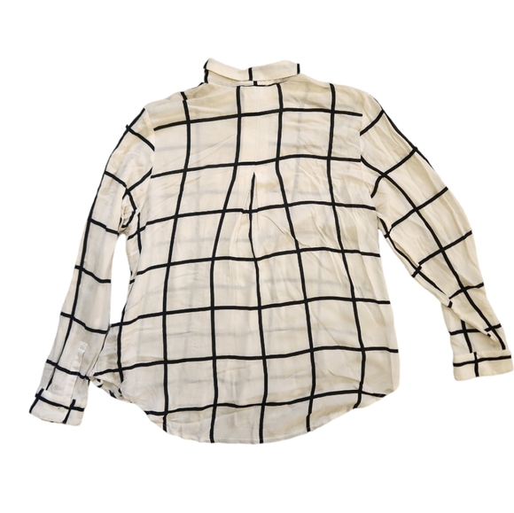 Leith Sheer Stripe Button Up Top Small - Picture 4 of 7